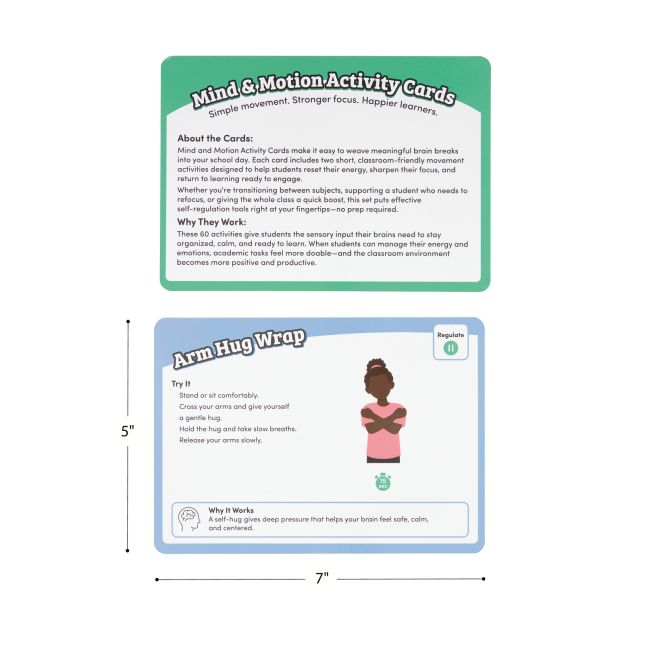 Really Good Stuff® Mind and Motion Cards – Set of 30
