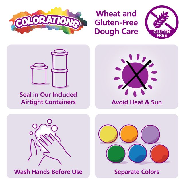Colorations® Wheat and Gluten Free Dough Variety Pack - Set of 60, 1oz each