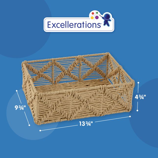 Discount School Supply® Paper Rope Rectangle Basket
