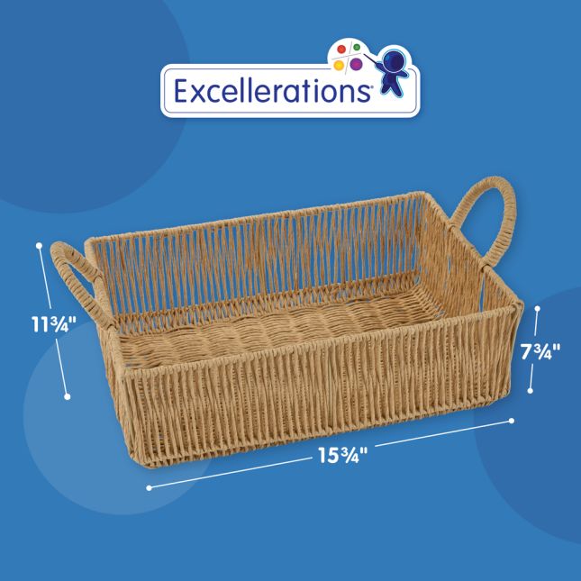Discount School Supply® Paper Rope Basket with Handles