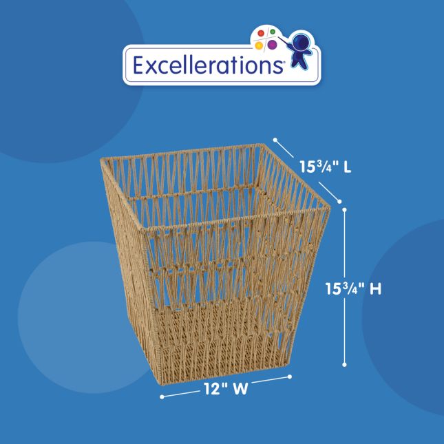 Discount School Supply® Large Paper Rope Storage Basket