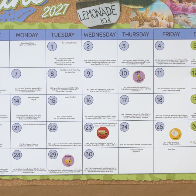 Really Good Stuff® Monthly Calendar Pages 2026-2027 – Intermediate