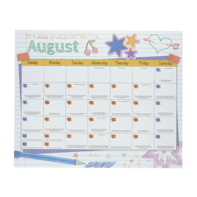 Really Good Stuff® Monthly Calendar Pages 2026-2027 – Really Good Vibes