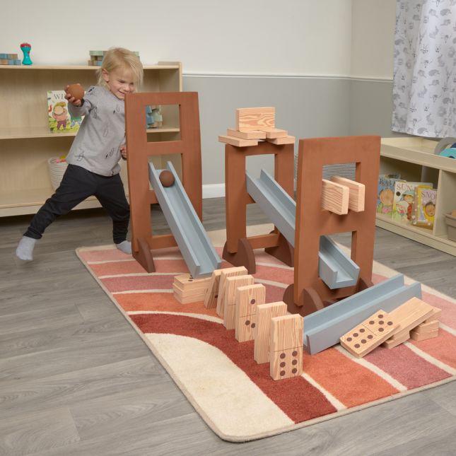 Excellerations® Soft Build n' Play™ Giant Ramp Set and Dominoes Kit - 48pcs