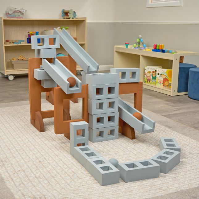 Excellerations® Soft Build n' Play™ Giant Ramp Set and Masonry Kit - 40pcs