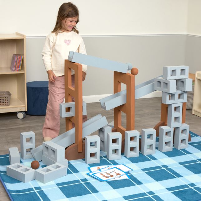 Excellerations® Soft Build n' Play™ Giant Ramp Set and Masonry Kit - 40pcs