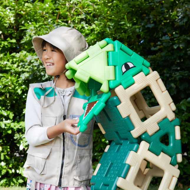 Giant Polydron Dinosaur Construction Set - 130pcs