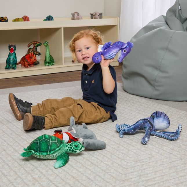 Excellerations® Realistic Plush Animals - Ocean Life Set of 5