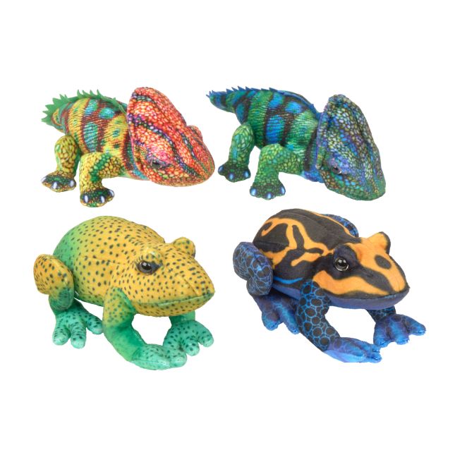 Excellerations® Realistic Plush Animals - Exotic Creatures Set of 4