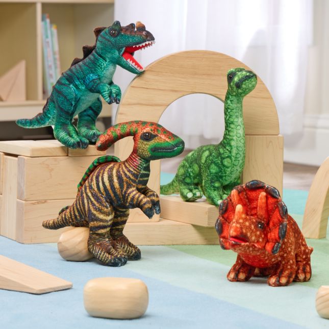 Excellerations® Realistic Plush Animals - Dinosaurs Set of 4
