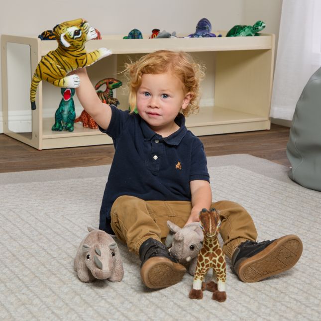 Excellerations® Realistic Plush Animals - Jungle Set of 4