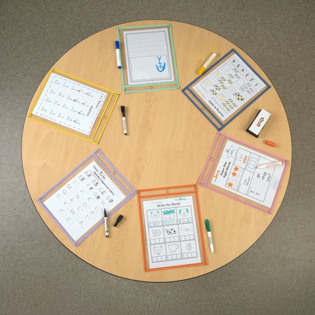 Really Good Stuff® Re-Markable™ Dry Erase Sleeves – Bold Vibes - 6 Colors