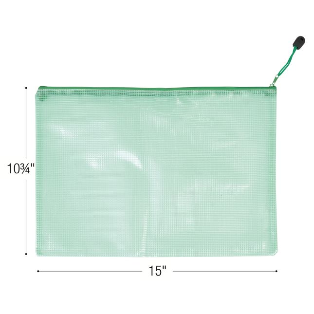 Really Good Stuff® Mesh Zipper Pouches - Grouping Colors - Set of 8