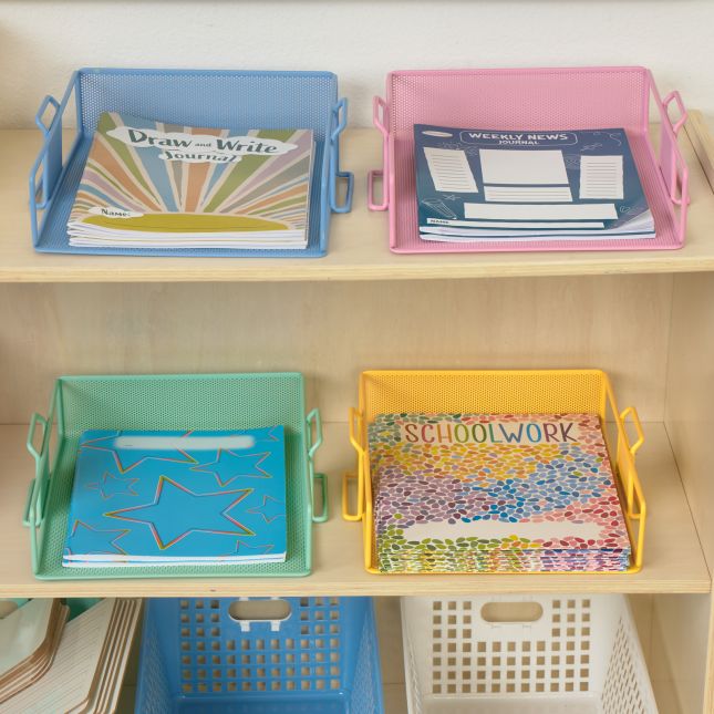Really Good Stuff® Stackable Letter-Size Wire Rack™ - Bold Vibes - 4 trays