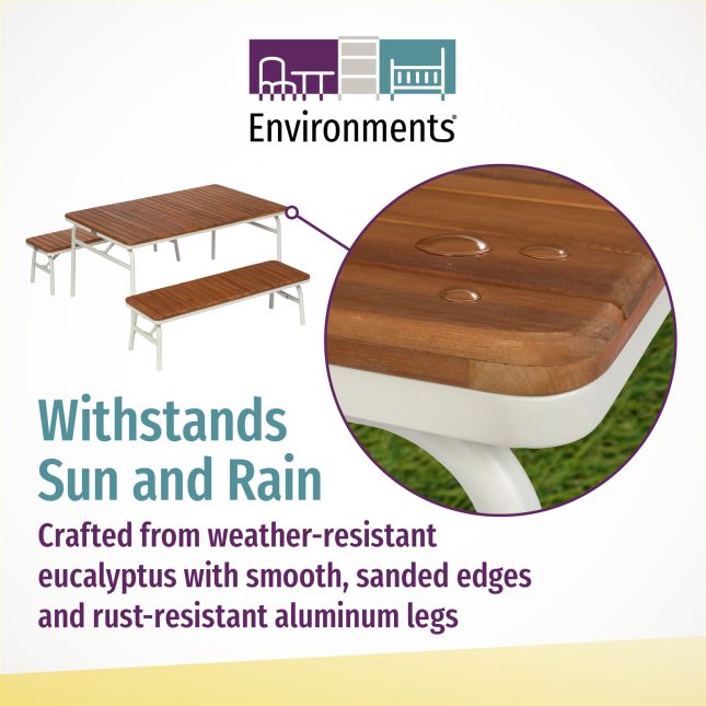 Environments® Outdoor Aluminum Picnic Table