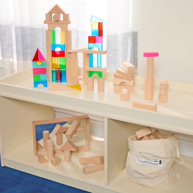Excellerations® Acrylic and Wooden Block Set - 141pcs