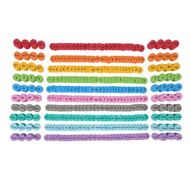 Think. Model. Learn.™ Place Value Discs - 10 Values, 1000 Pieces