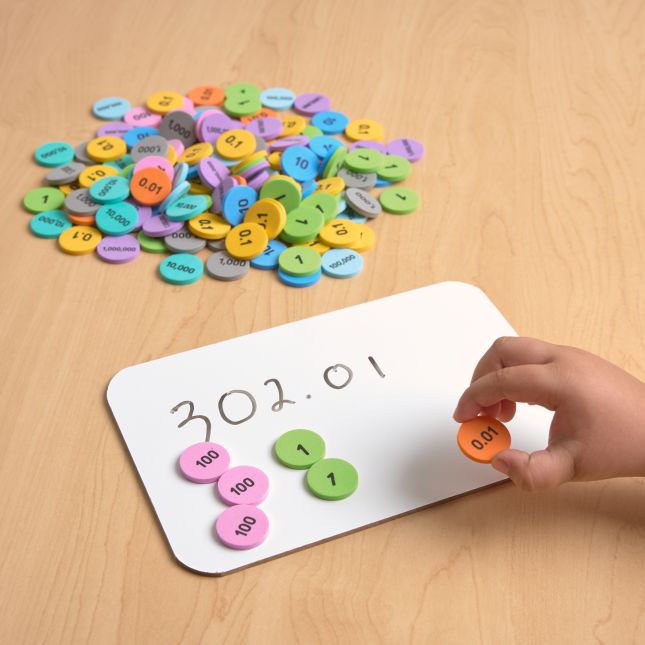 Think. Model. Learn.™ Place Value Discs - 10 Values, 1000 Pieces