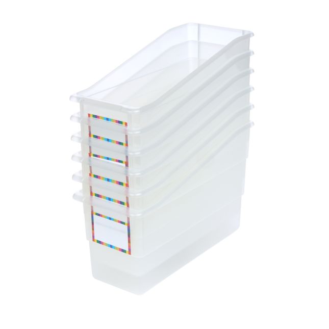 Really Good Stuff® Durable Book and Binder Holders - 6 Pack - Clear