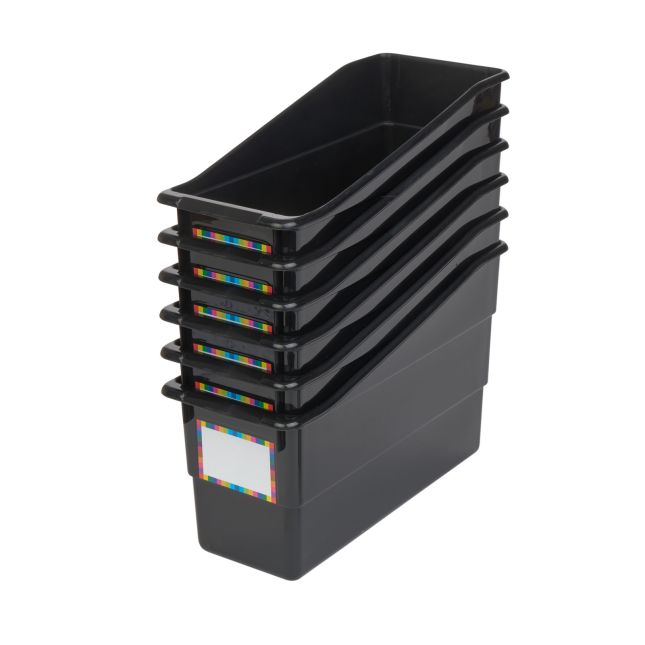 Really Good Stuff® Durable Book and Binder Holders - 6 Pack - Black