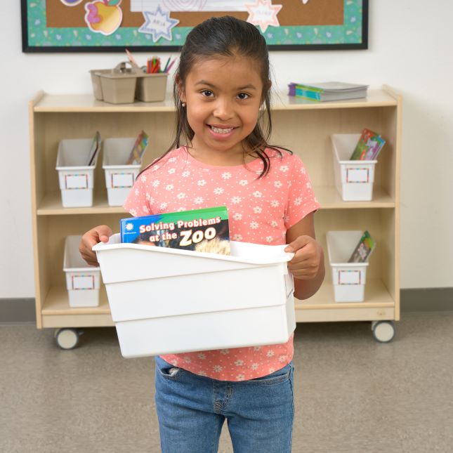 Really Good Stuff® Durable Book and Binder Holders - 6 Pack - White