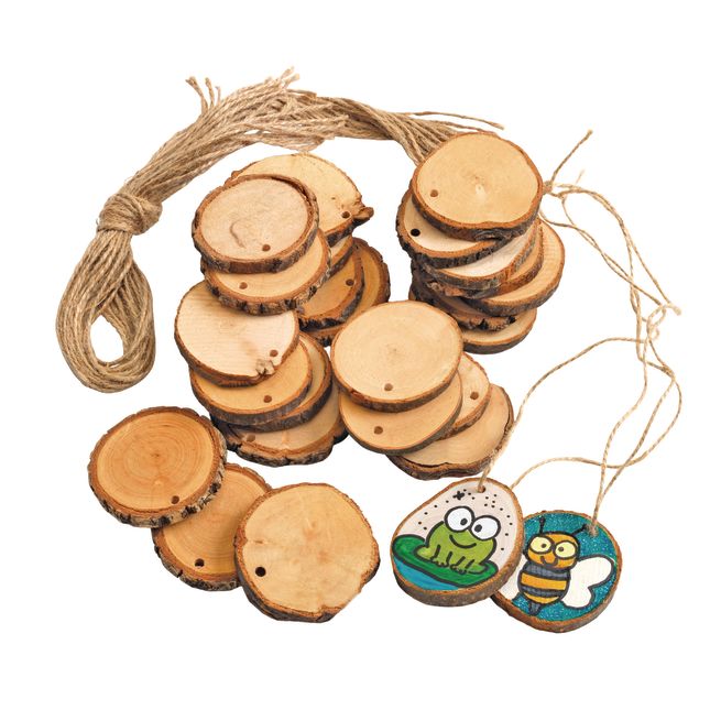 Colorations® Painted Wood Slice Ornament Kit - Makes 24 Crafts