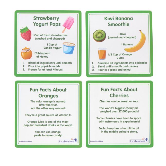 Excellerations® SpeciFun™ 4 Fruit Tile Specimens and Cards