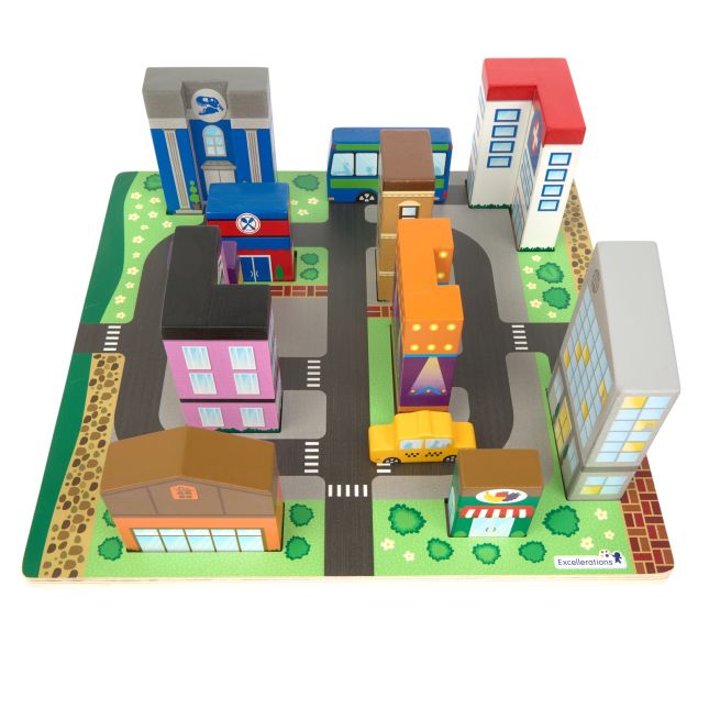 Excellerations® JourneyJunction™ Build and Block Logic Puzzle City