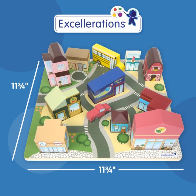 Excellerations® JourneyJunction™ Build and Block Logic Puzzle Rural