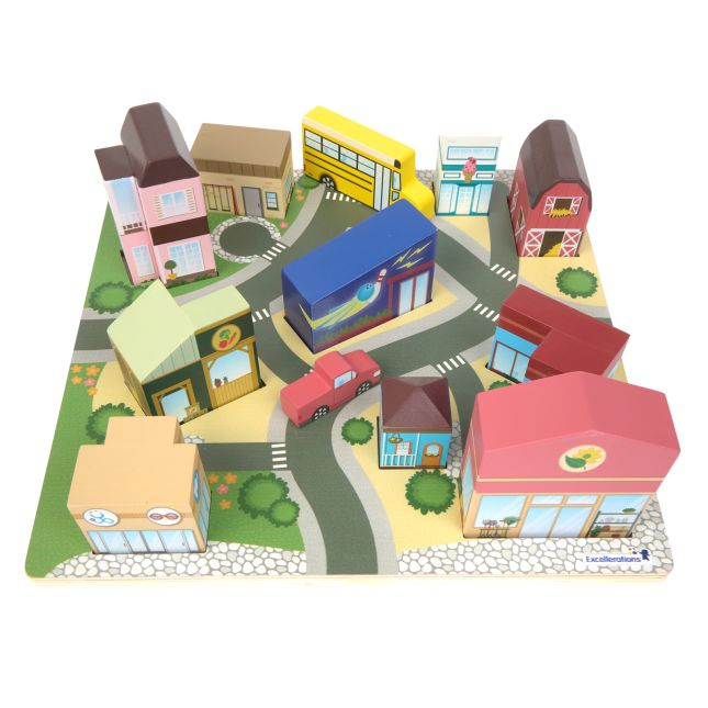 Excellerations® JourneyJunction™ Build and Block Logic Puzzle Rural