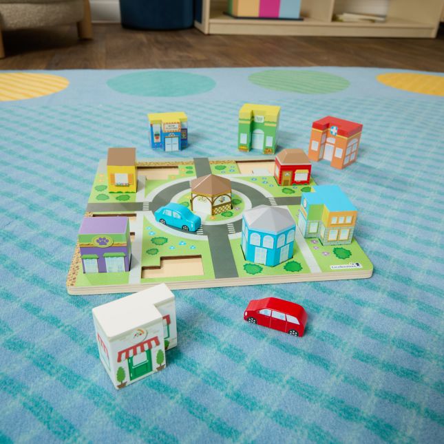 Excellerations® JourneyJunction™ Build and Block Logic Puzzle Town