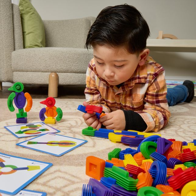 Excellerations® Creative Connectors - 168 Interlocking Pieces and 10 Activity Cards