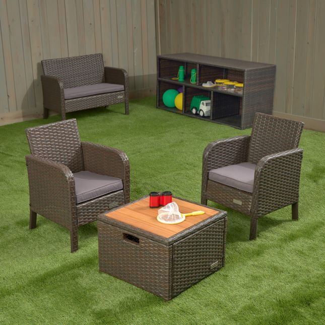 5 PIECE WICKER SET