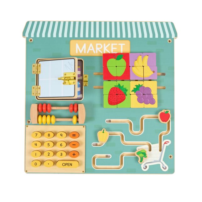 Excellerations® PlayGenius™ Community Helpers Wall Panel Market