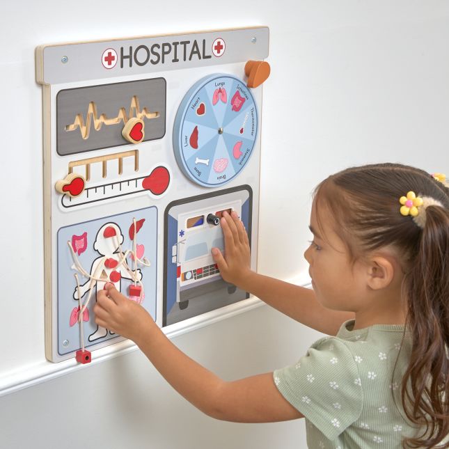 Excellerations® PlayGenius™ Community Helpers Wall Panel Hospital