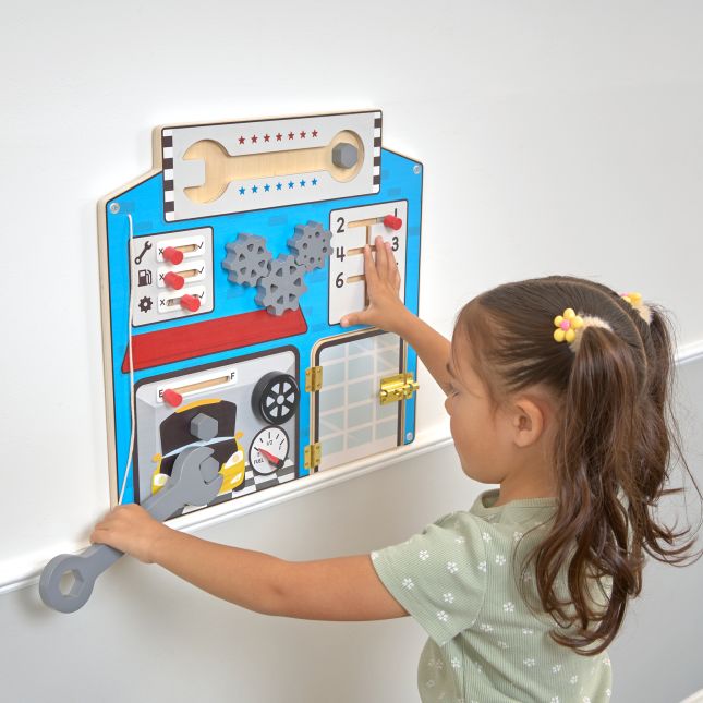 Excellerations® PlayGenius™ Community Helpers Wall Panel Garage