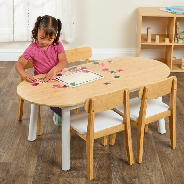 Environments® Milestones™ Bamboo Oval Table with 4 Chairs