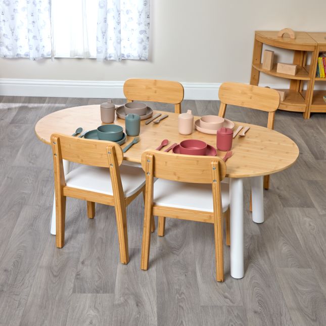 Environments® Milestones™ Bamboo Oval Table with 4 Chairs