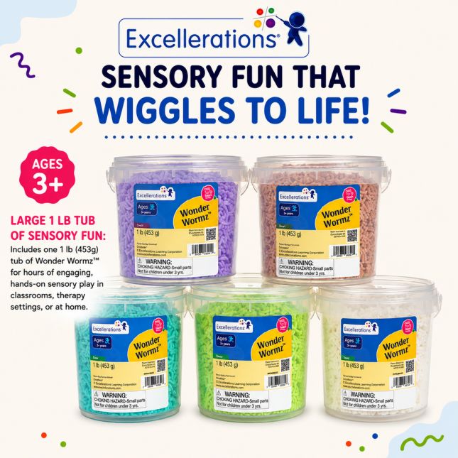 Excellerations® Wonder Wormz™ Blue - 1lb Tub - Set of 5