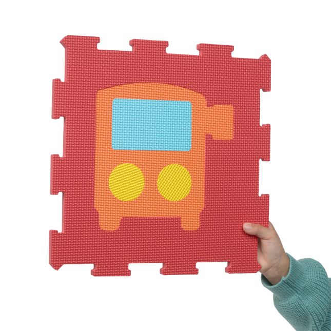 Excellerations® Play Mat Set: Woodland Animals and Transportation - Set of 18