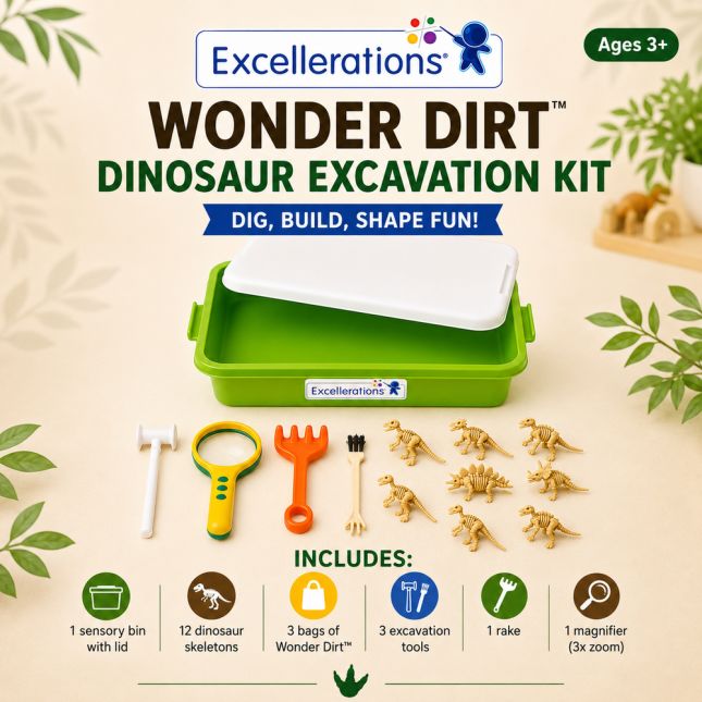 Excellerations® Wonder Dirt™ Dinosaur Excavation Kit