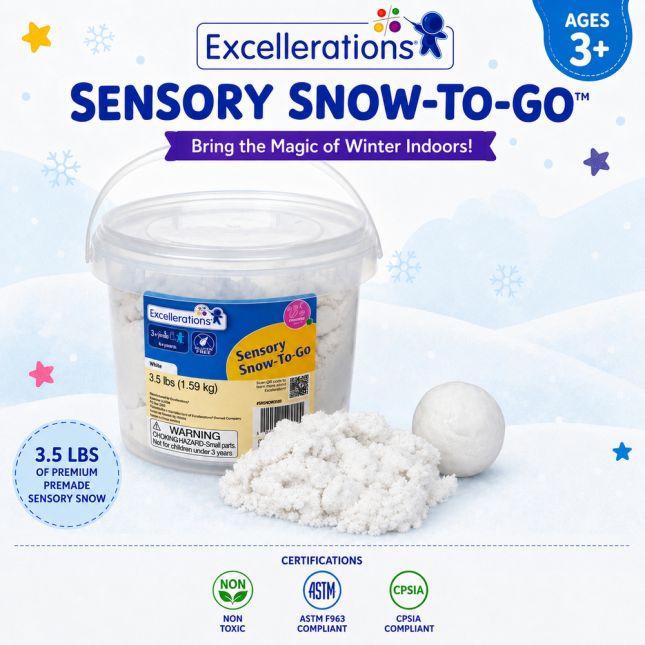Excellerations® Sensory Snow-To-Go™ – 3.5 lbs Premade Artificial Snow