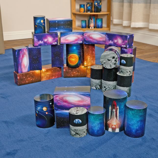 Excellerations® Space Blocks and Cylinders - Set of 36