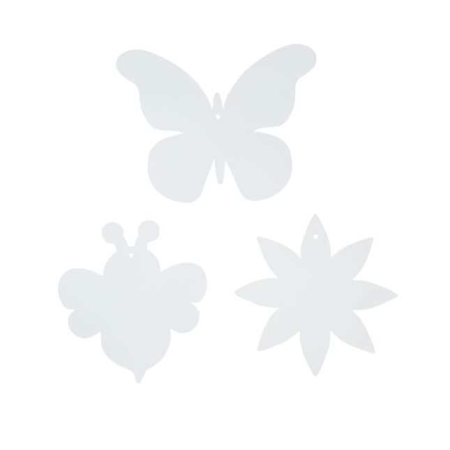 Colorations® Decorate Your Own Summer Shapes Craft Kit – Flowers, Bees and Butterflies (Set of 72)