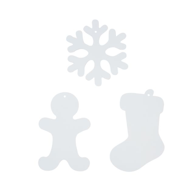 Colorations® Decorate Your Own Holiday Craft Kit - Stockings, Snowflakes and Gingerbread People (Set of 72)