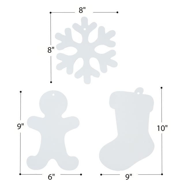 Colorations® Decorate Your Own Holiday Craft Kit - Stockings, Snowflakes and Gingerbread People (Set of 72)