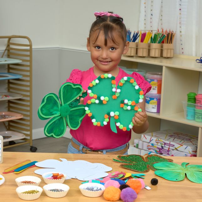 Colorations® Decorate Your Own Paper Shamrocks - Set of 24