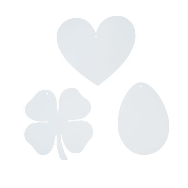 Colorations® Decorate Your Own Seasonal Paper Shapes Kit – Hearts, Shamrocks and Eggs (Set of 72)