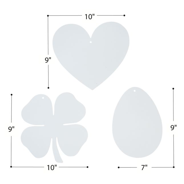 Colorations® Decorate Your Own Seasonal Paper Shapes Kit – Hearts, Shamrocks and Eggs (Set of 72)