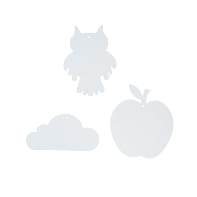 Colorations® Decorate Your Own Back-to-School Paper Shapes Kit – Owls, Clouds and Apples (Set of 72)